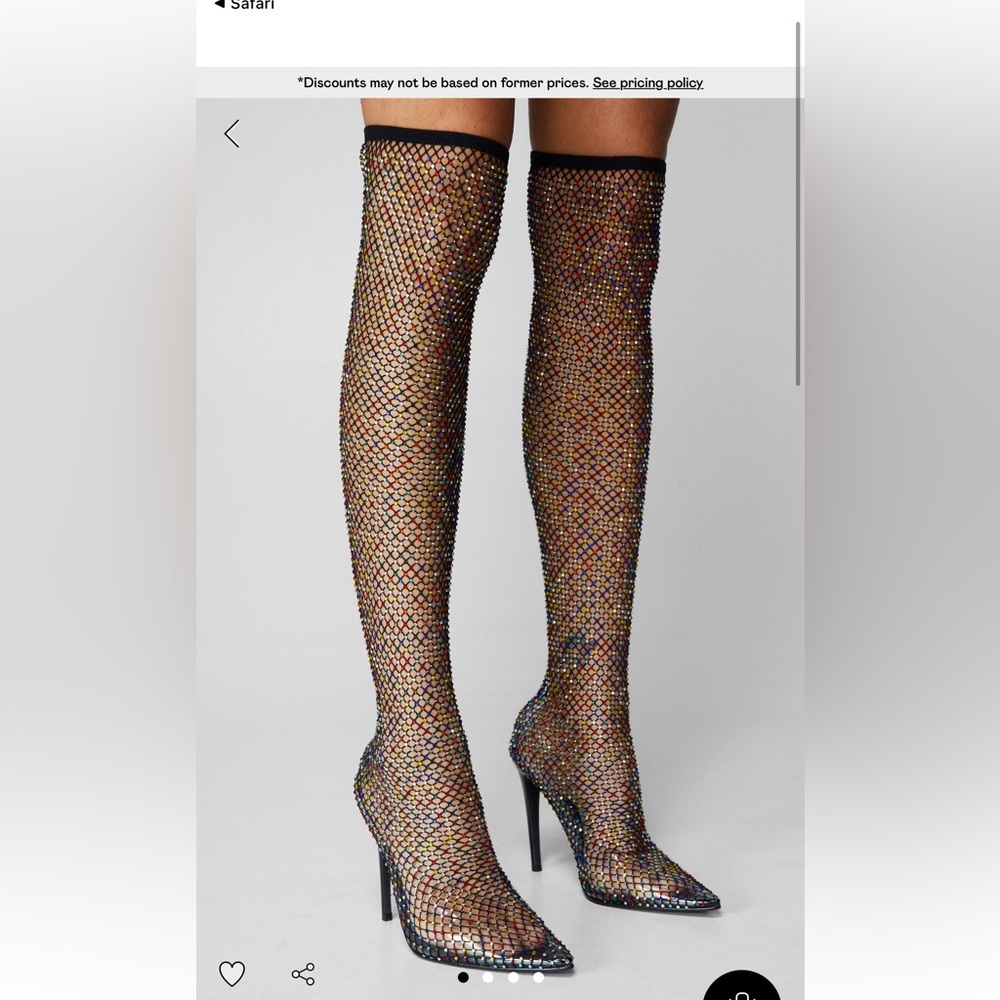 Over the knee sparkle boots
